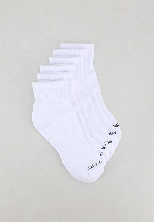 Rockport Men 3 Packs Mid Cut Socks White