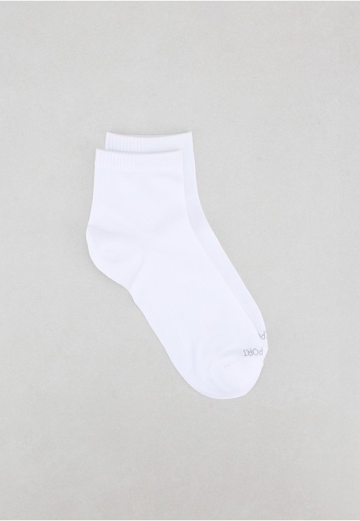 Rockport Men Mid Cut Socks White