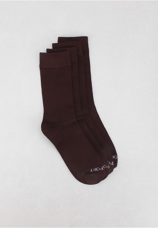 Rockport Men's 2 Pairs Socks Dark Brown