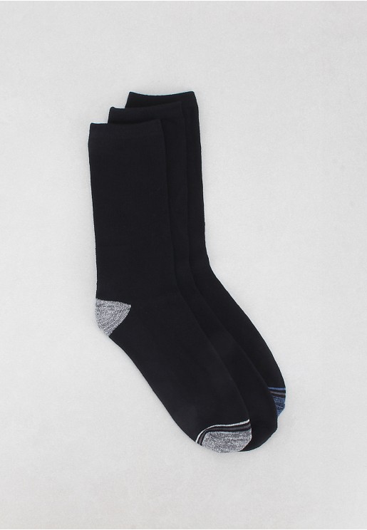 Rockport Men's 3 Pairs Socks Black