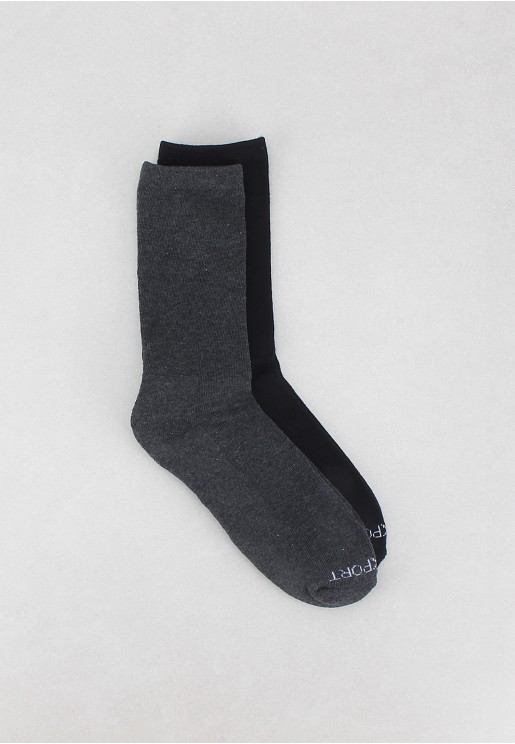 Rockport Men's 2 Pairs Socks Black Gray