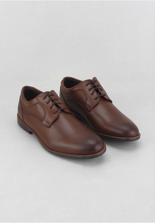 Rockport Men's Dustyn Plain Toe Shoes Brown