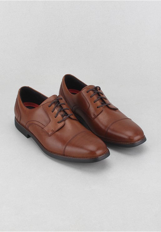 Rockport Men's Slayter Cap Blucher Shoes Brown