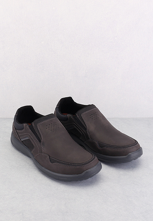 Rockport Men's Welker Casual Slip On Shoes Dark Gray