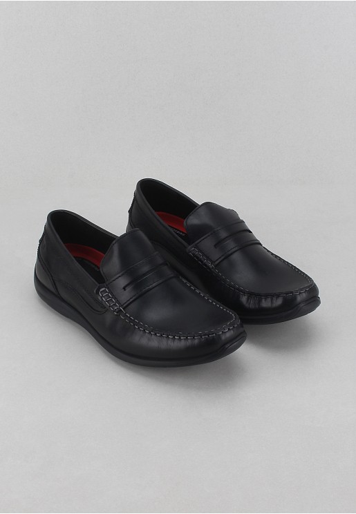 Rockport Men's Cullen Penny Flat Shoes Black