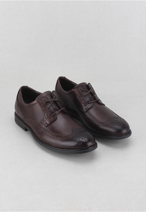 Rockport Men's Madson Wingtip Shoes Dark Brown