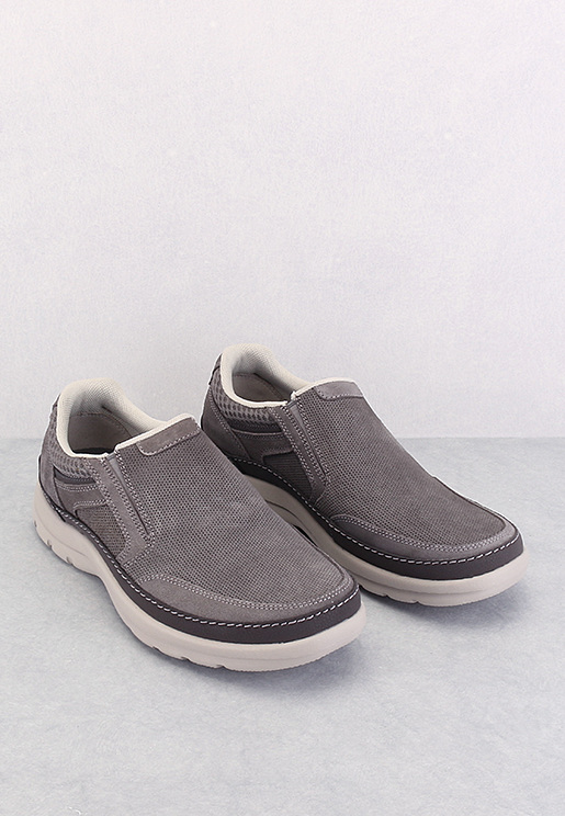 Rockport Men's Gyk Dble Gore Mdg Slip On Shoes Gray