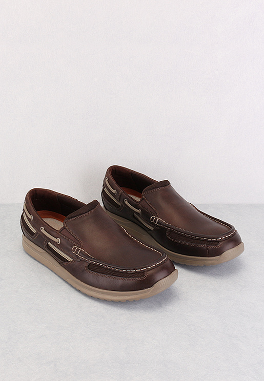 Rockport Men's Langdon Gore So Flat Shoes Brown