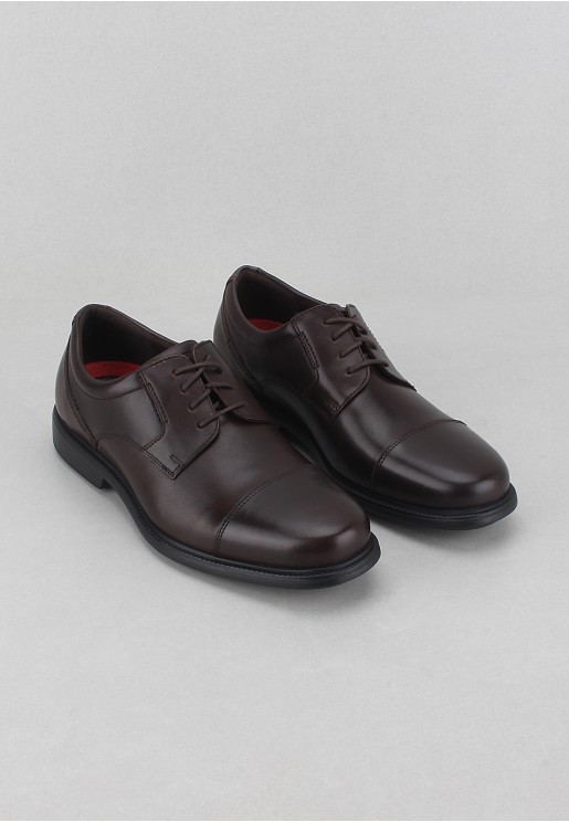 Rockport Men's Charlesroad Captoe Shoes Dark Brown