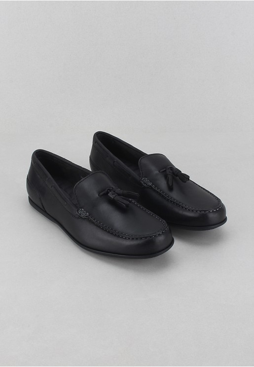 Rockport Men's  Malcom Tassel Flat Shoes Black
