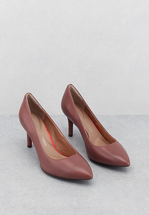 Rockport Women's Plain Pump Heels Shoes Pink